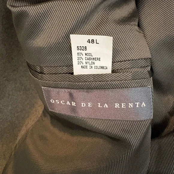 Oscar De La Renta NWOT wool cashmere blend blazer size 48L - Picture 4 of 4
